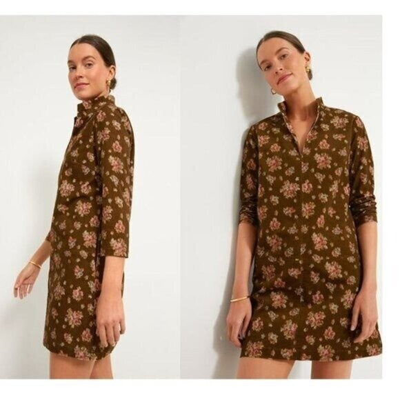 Tuckernuck | NEW Hazel Bouquet Corduroy Clifton V-neckline Mini Dress Size S